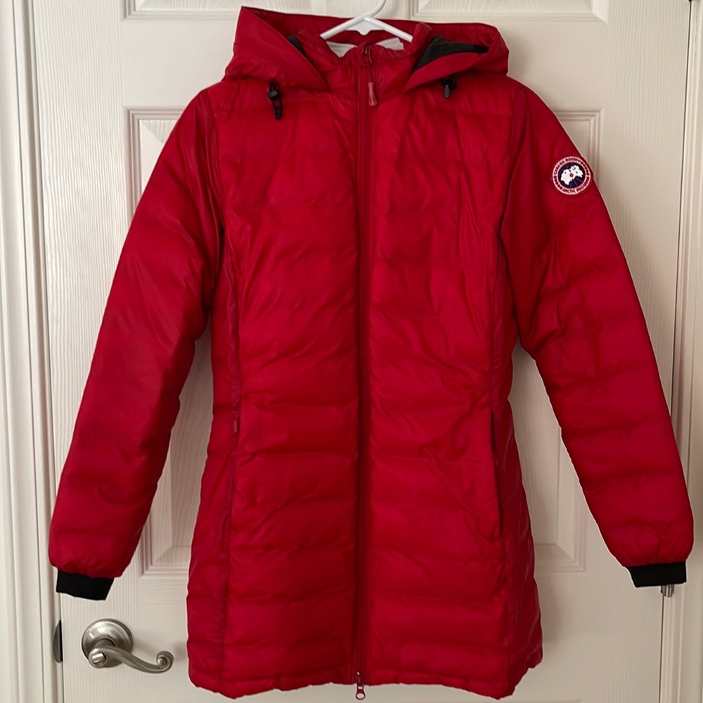 Canada Goose Red Camp Hooded Jacket